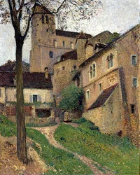 Landschaft mit Schloss - Blick auf Saint-Cirq-Lapopie